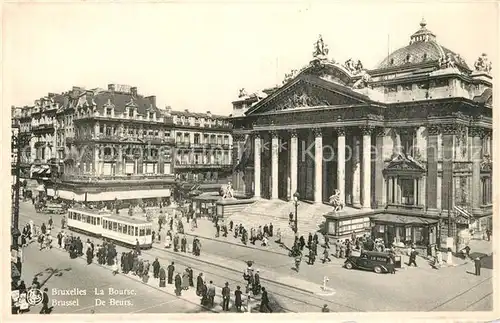 AK / Ansichtskarte Strassenbahn Bruxelles Bourse  