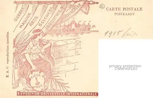 AK / Ansichtskarte Exposition_Universelle_Liege_1905  