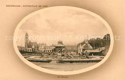 AK / Ansichtskarte Exposition_Universelle_Bruxelles_1910 Le Bassin 