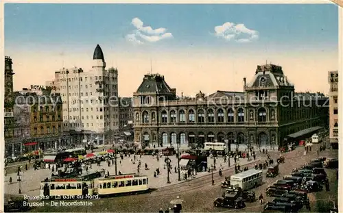 AK / Ansichtskarte Strassenbahn Bruxelles Gare du Nord  