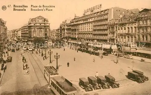 AK / Ansichtskarte Strassenbahn Bruxelles Place de Brouckere 