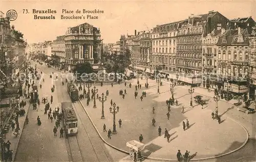 AK / Ansichtskarte Strassenbahn Bruxelles Place de Brouckere 