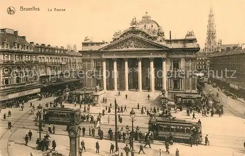 AK / Ansichtskarte Strassenbahn Bruxelles Bourse  