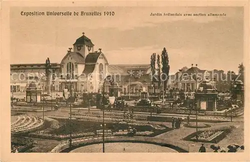 AK / Ansichtskarte Exposition_Universelle_Bruxelles_1910 Jardin Hollandais Section Allemand  