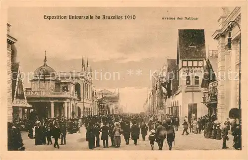 AK / Ansichtskarte Exposition_Universelle_Bruxelles_1910 Avenue des Nations 