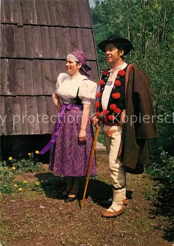 AK / Ansichtskarte Trachten_Polen Czlonkowie Zespolu Regionalnego Wisla 