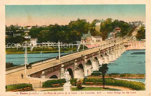AK / Ansichtskarte Tours_Indre et Loire Pont de Pierre et la Loire Tours Indre et Loire
