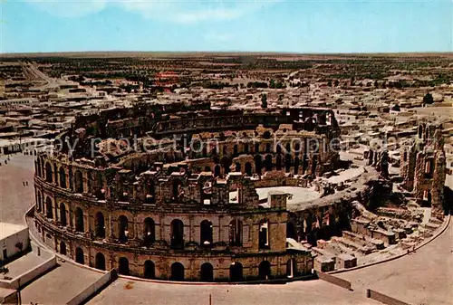 AK / Ansichtskarte El Djem Fliegeraufnahme Amphitheatre El Djem