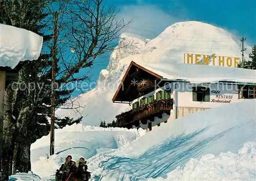 AK / Ansichtskarte Seefeld_Tirol Caf? Restaurant Hotel Menthof Seefeld Tirol