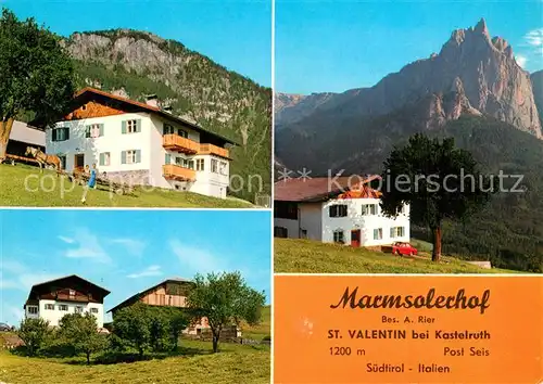 AK / Ansichtskarte St_Valentin_Haide_Vinschgau Marmsolerhof Gaestehaus Dolomiten St_Valentin