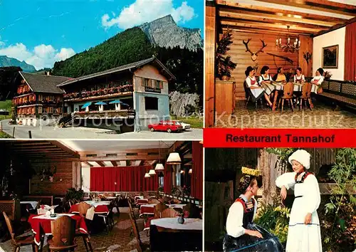 AK / Ansichtskarte Au_Bregenzerwald Restaurant Pension Tannahof Trachten Au_Bregenzerwald