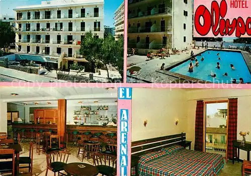 AK / Ansichtskarte El_Arenal_Mallorca Hotel Olimpo Swimming Pool Frendenzimmer Bar Restaurant El_Arenal_Mallorca