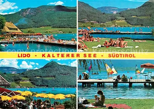 AK / Ansichtskarte Kalterer_See_Suedtirol Restaurant und Strandbad Lido Kalterer_See_Suedtirol