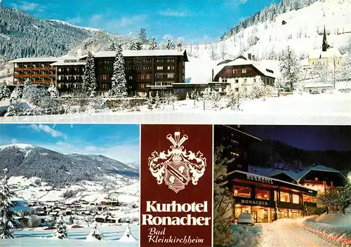 AK / Ansichtskarte Bad_Kleinkirchheim_Kaernten Kurhotel Ronacher Winterpanorama Alpen Bad_Kleinkirchheim