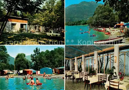 AK / Ansichtskarte Porlezza_Lago_di_Lugano Camping Lido Darna Strand Gaststaette Porlezza_Lago_di_Lugano