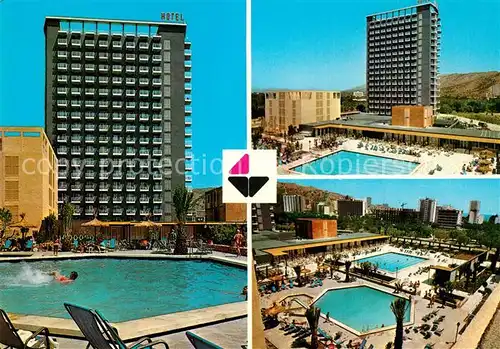 AK / Ansichtskarte Benidorm Hotel Pueblo Benidorm Piscinas Benidorm