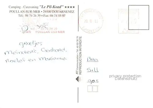 AK / Ansichtskarte Poullan sur Mer Camping le Pil Koad Piscine vue aerienne Poullan sur Mer