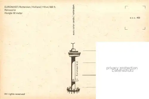 AK / Ansichtskarte Rotterdam Euromast Rotisserie Rotterdam