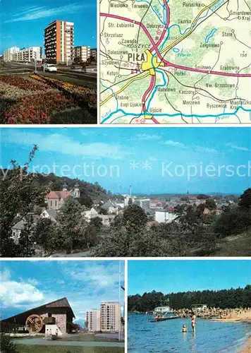 AK / Ansichtskarte Pila Panorama Strand Muehle Park Pila