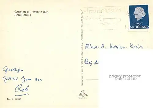 AK / Ansichtskarte Havelte Schultehuis Havelte