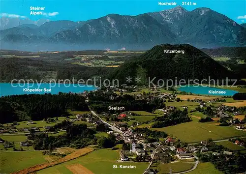 AK / Ansichtskarte St_Kanzian_Klopeiner_See Fliegeraufnahme St_Kanzian_Klopeiner_See