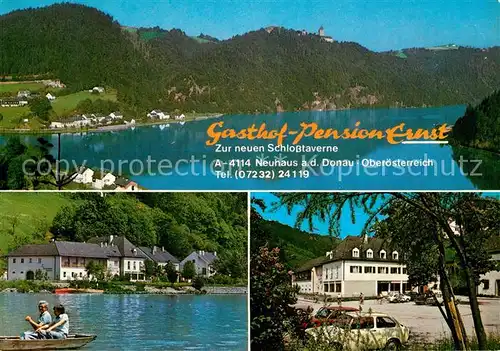 AK / Ansichtskarte Neuhaus_Donau Gasthof Pension Ernst Panorama  Neuhaus Donau