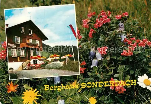 AK / Ansichtskarte Bezau_Vorarlberg Gasthof Pension Berghaus Sonderdach Bezau Vorarlberg