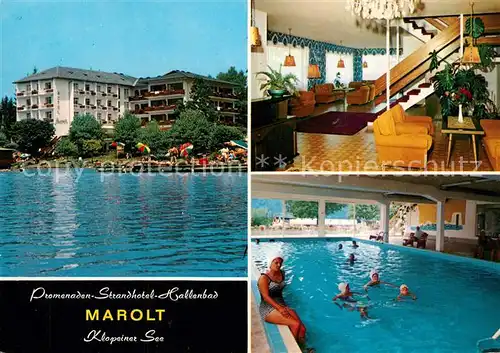 AK / Ansichtskarte St_Kanzian_Klopeiner_See Promenaden Strandhotel Marolt Hallenbad St_Kanzian_Klopeiner_See