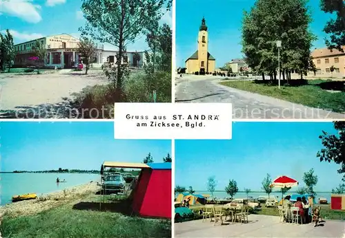 AK / Ansichtskarte Sankt_Andrae_Zicksee Kirche Campingplatz  Sankt_Andrae_Zicksee