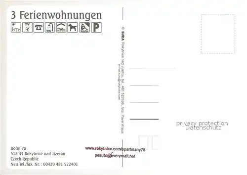 AK / Ansichtskarte Rokytnice_nad_Jizerou Ferienwohnungen  Rokytnice_nad_Jizerou