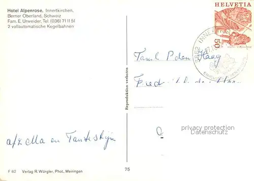 AK / Ansichtskarte Innertkirchen Hotel Alpenrose Innertkirchen