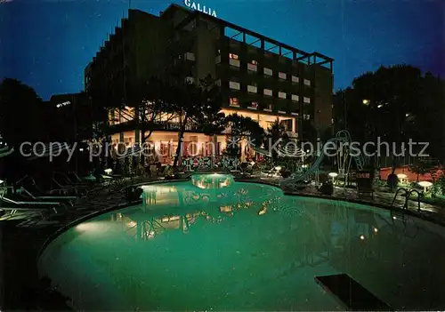 AK / Ansichtskarte Milano_Marittima Hotel Gallia Nachtaufnahme Milano_Marittima