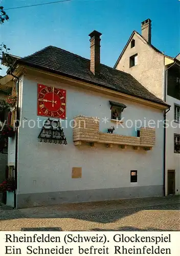 AK / Ansichtskarte Rheinfelden_AG Glockenspiel Ein Schneider befreit Rheinfelden Rheinfelden AG