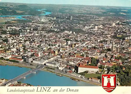 AK / Ansichtskarte Linz_Donau Fliegeraufnahme Linz_Donau