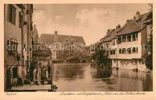 AK / Ansichtskarte Erfurt Breitstrom mit Barf?sserkirche Erfurt