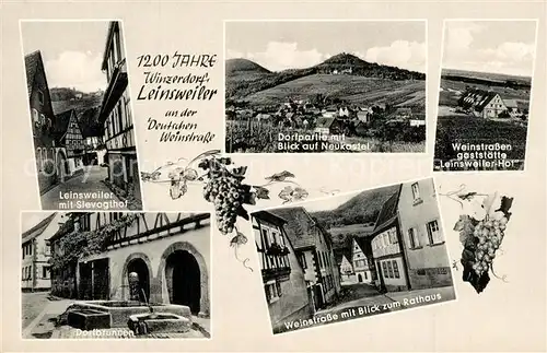 AK / Ansichtskarte Leinsweiler Neukastel Slevogthof Brunnen Weinstrasse Leinsweiler