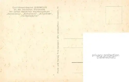 AK / Ansichtskarte Leinsweiler Neukastel Slevogthof Brunnen Weinstrasse Leinsweiler