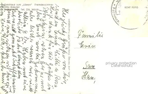 AK / Ansichtskarte Jockgrim Gasthaus zum L?wen Otto Brauner Jockgrim
