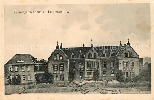 AK / Ansichtskarte Luebbecke_Westfalen Kreiskrankenhaus Luebbecke_Westfalen