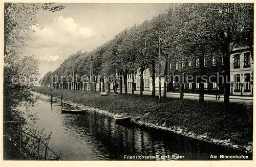 AK / Ansichtskarte Friedrichstadt_Eider Am Binnenhafen Friedrichstadt_Eider
