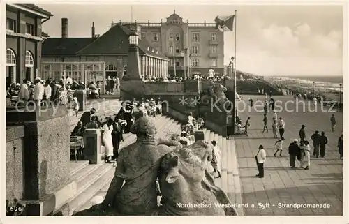 AK / Ansichtskarte Westerland_Sylt Strandpromenade Westerland_Sylt