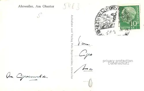 AK / Ansichtskarte Ahrweiler_Ahr Am Obertor Ahrweiler_Ahr