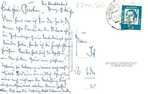 AK / Ansichtskarte Bad_Godesberg Partie am Rheinufer Bad_Godesberg