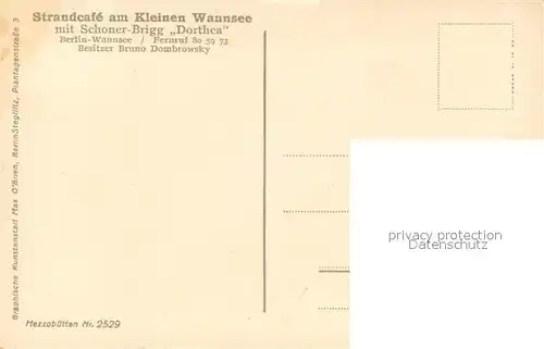 AK / Ansichtskarte Wannsee Strandcafe am Kleinen Wannsee Garten Wannsee