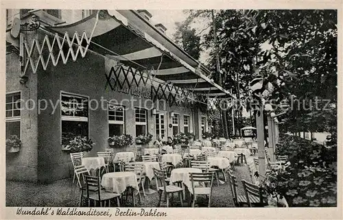 AK / Ansichtskarte Dahlem_Berlin Wundahls Waldkonditorei Dahlem_Berlin