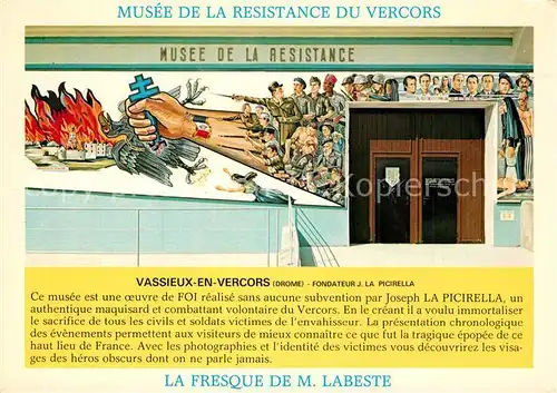 AK / Ansichtskarte Vassieux en Vercors Musee de la Resistance Illustration Vassieux en Vercors