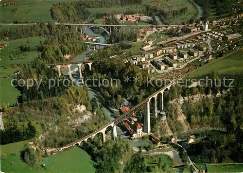 AK / Ansichtskarte St_Gallen_SG Sitterbruecken Fliegeraufnahme St_Gallen_SG