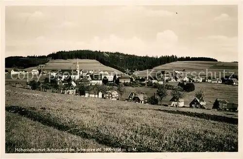 AK / Ansichtskarte Schoenwald_Schwarzwald Panorama Schoenwald Schwarzwald