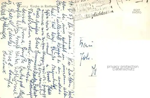 AK / Ansichtskarte Rintheim Ev Kirche Inneres Rintheim