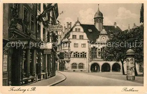 AK / Ansichtskarte Freiburg_Breisgau Rathaus Freiburg Breisgau